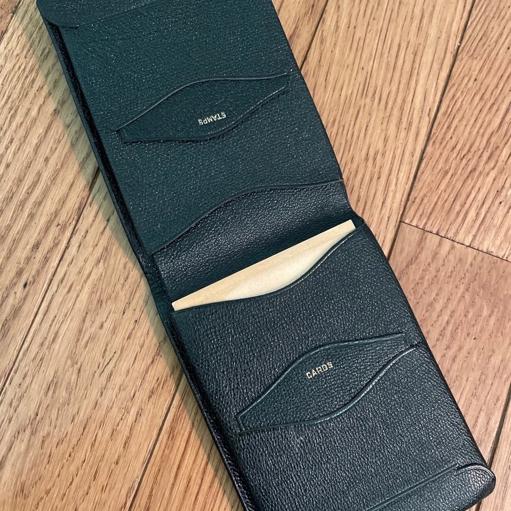 New Vintage Di Lido Leather Bifold Wallet Black with Box